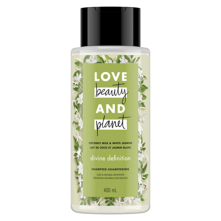 Love Beauty And Planet front packaging showing coconut milk and jasmine for gentle cleansing