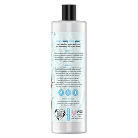 Love Beauty and Planet rich lather closeup demonstrating gentle, hydrating foam