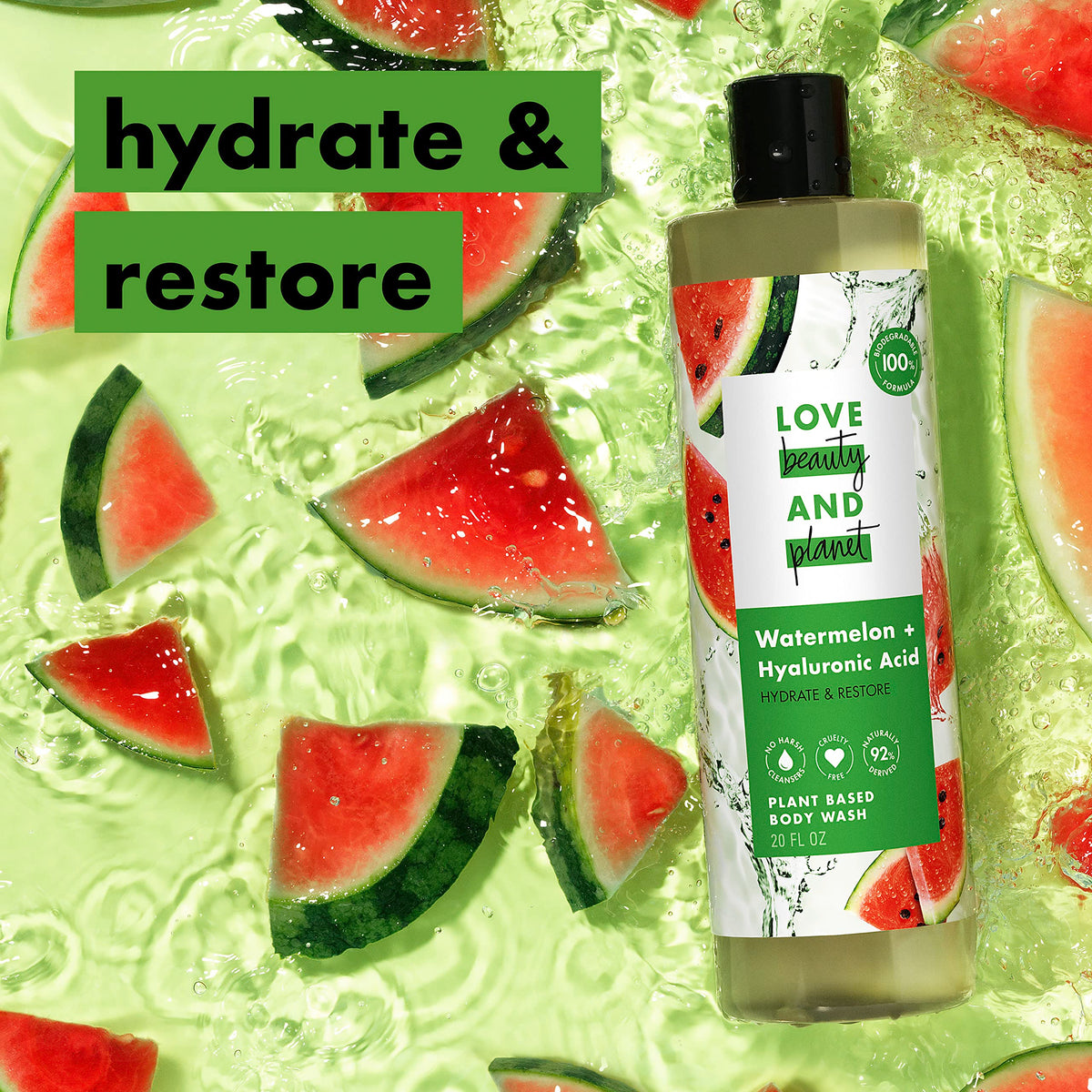 Love Beauty And Planet creamy foam texture demonstrating gentle lather
