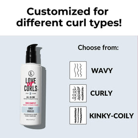 Love Ur Curls application in hand demonstrating easy distribution and control