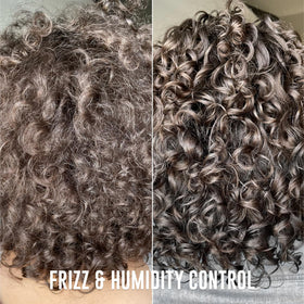 Love Ur Curls applied on wet curls demonstrating improved clumping and reduced frizz
