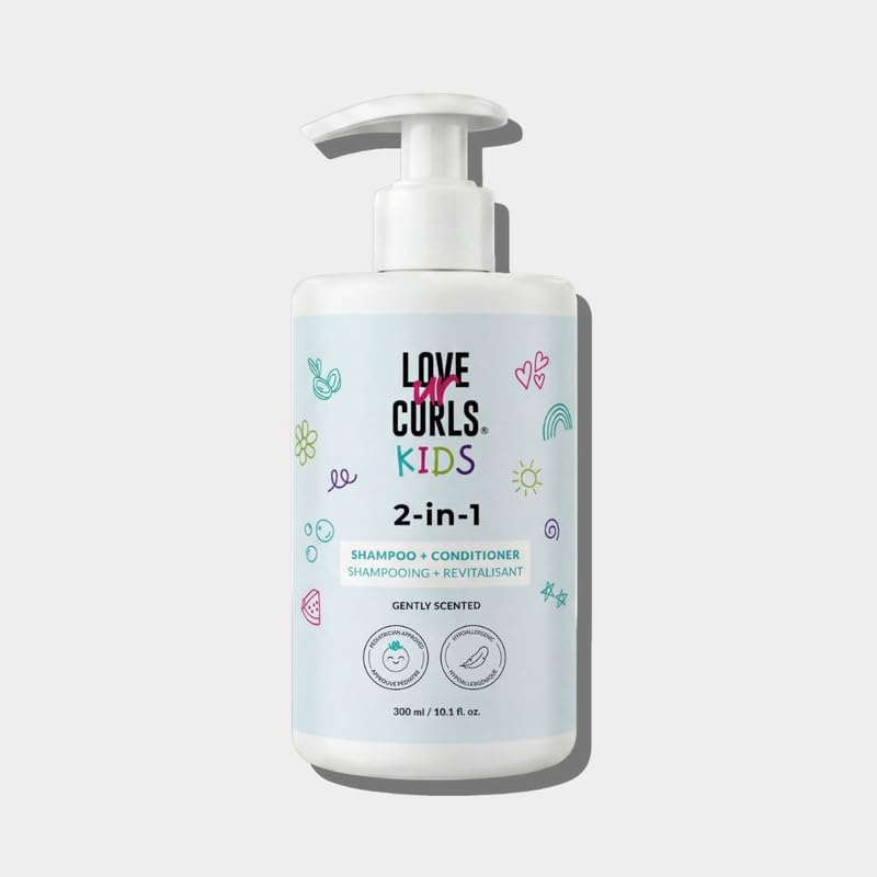 Love Ur Curls front bottle view showing packaging and gentle care benefit