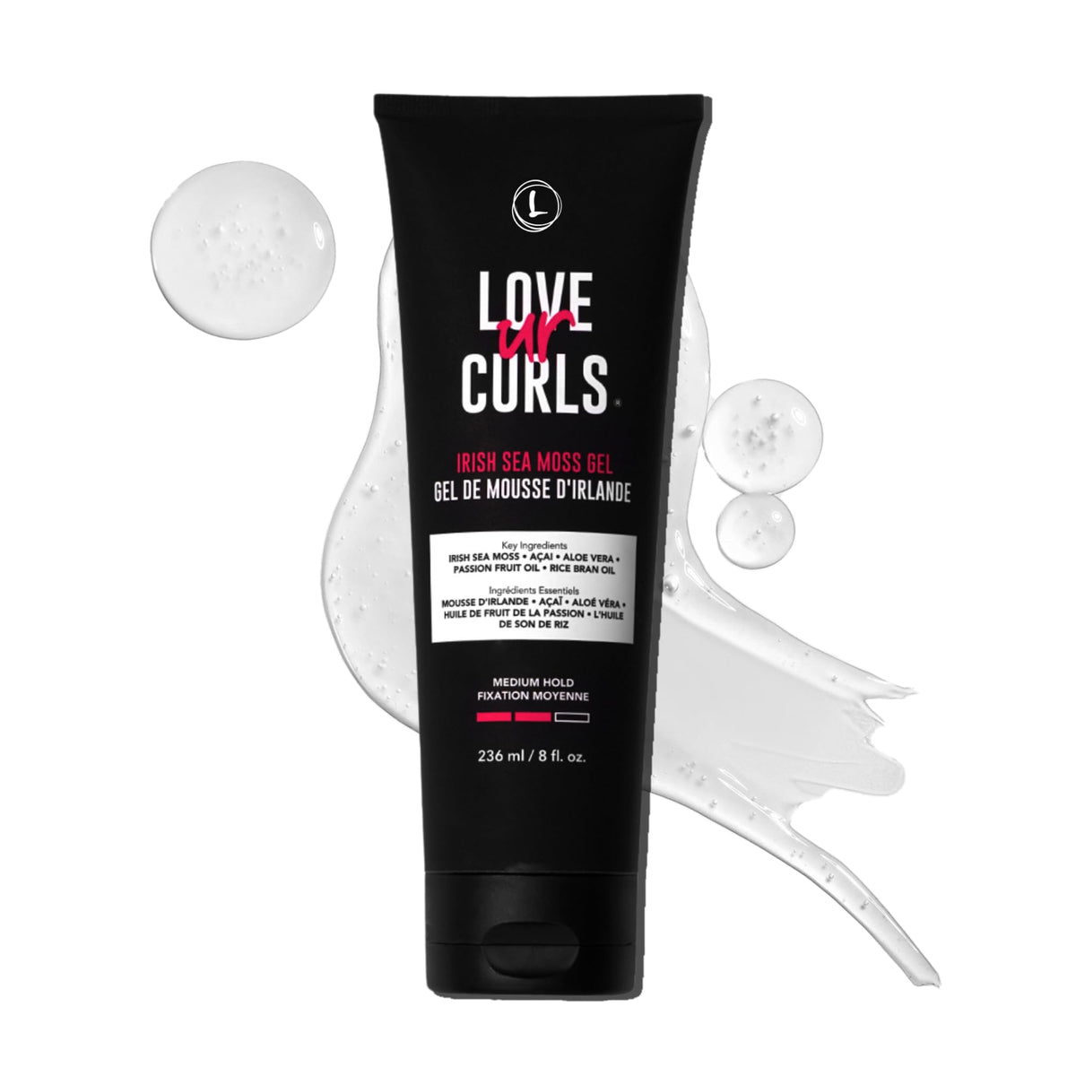 Love Ur Curls front packaging showing 236mL jar and brand clarity for easy identification