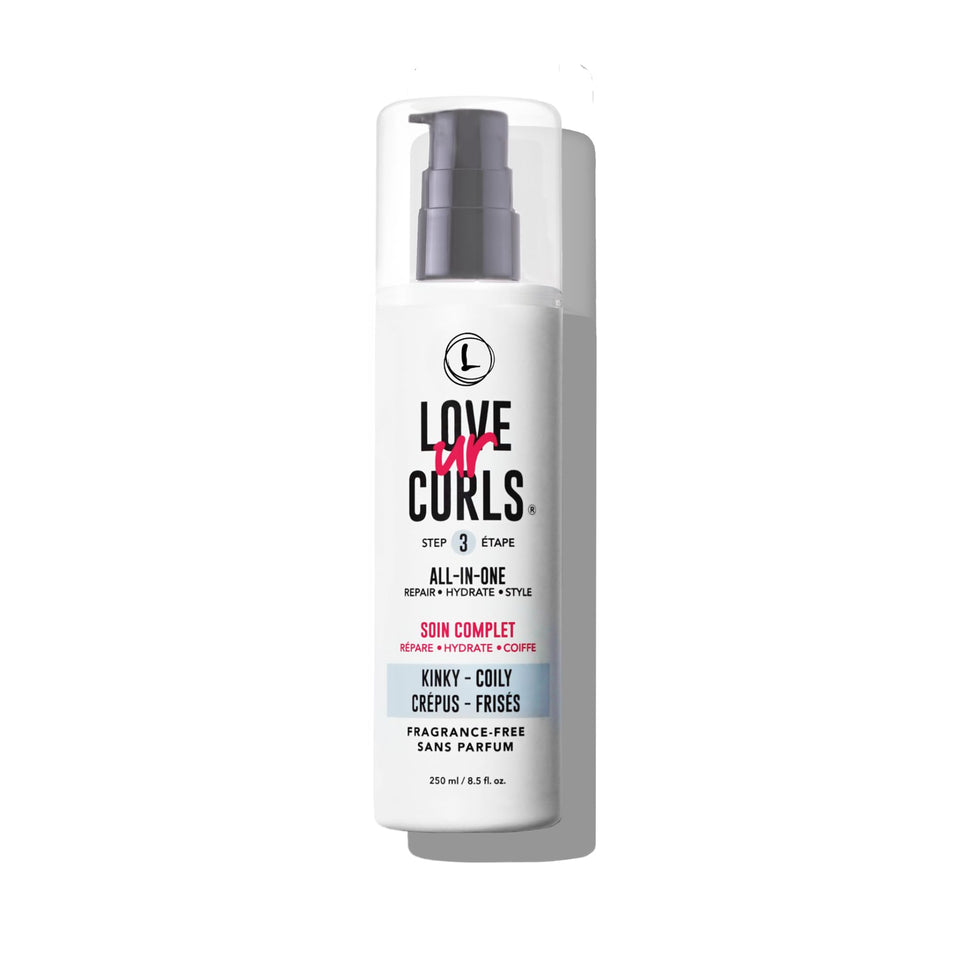 Love Ur Curls front packaging 250mL showing product clarity and benefits