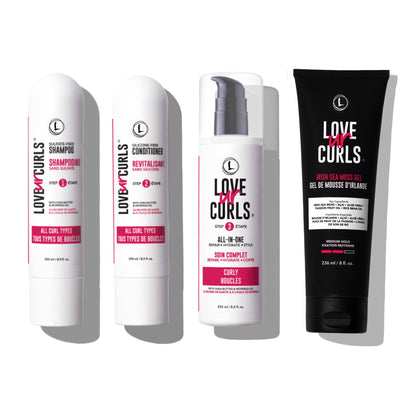 Love Ur Curls front packaging showing full curl kit and benefits