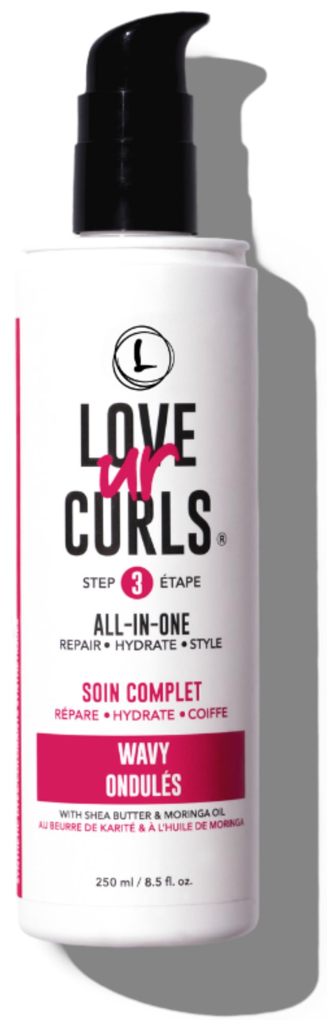 Love Ur Curls front packaging showing product label and size benefit