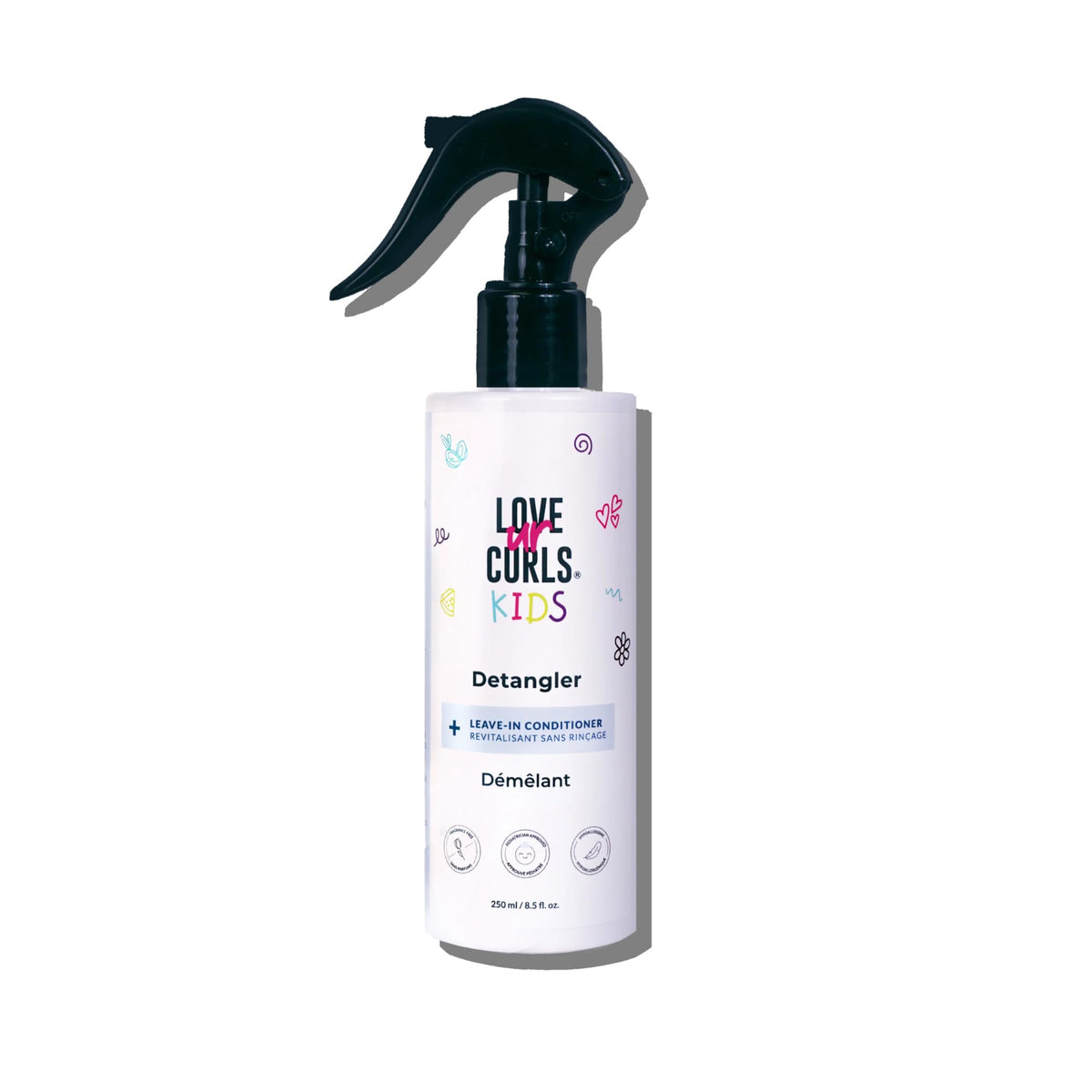 Love Ur Curls front packaging showing 250mL bottle and benefits