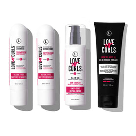 Love Ur Curls front packaging showing full kit and benefits