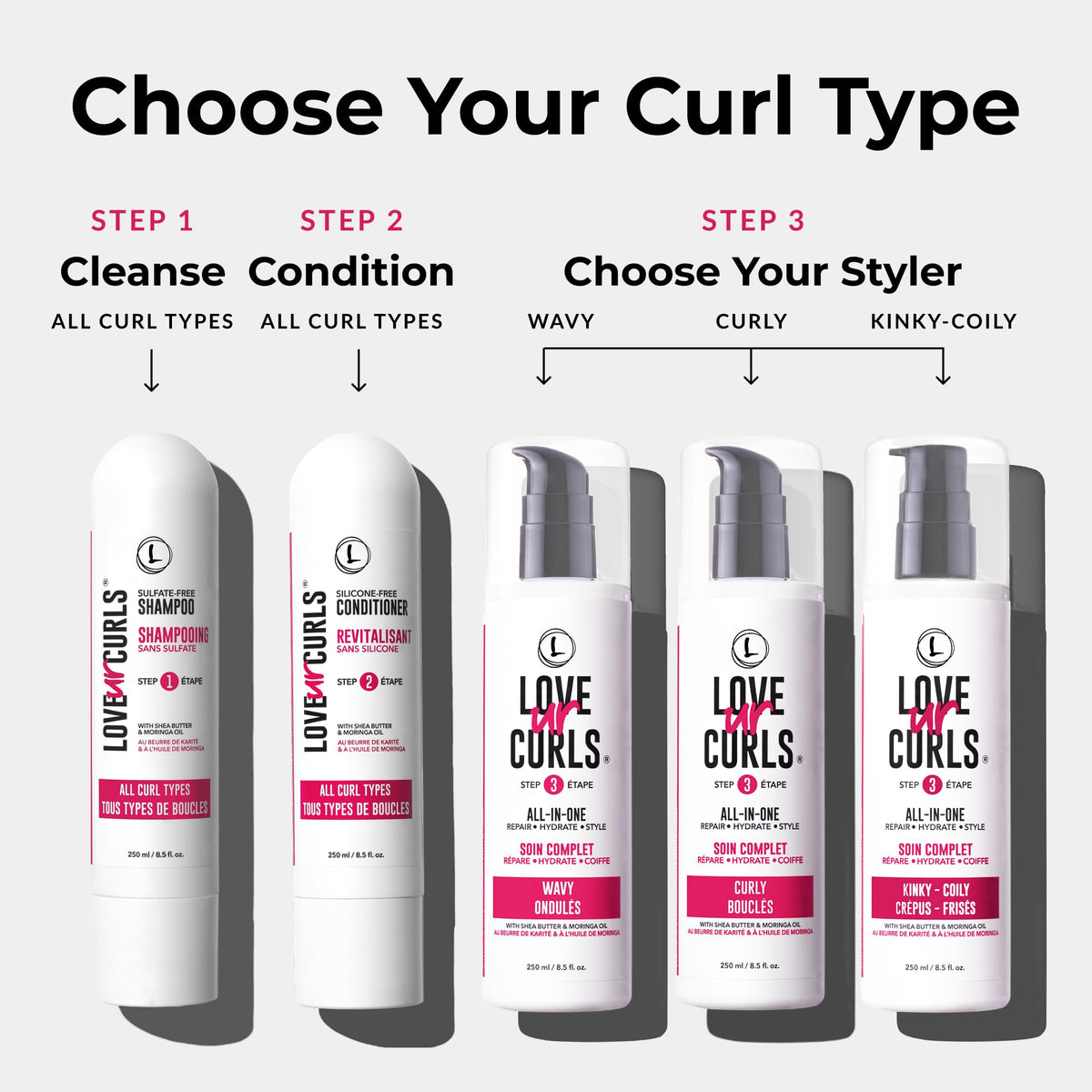 Love Ur Curls in-shower detangling scene showing improved manageability