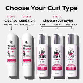 Love Ur Curls in-shower detangling scene showing improved manageability