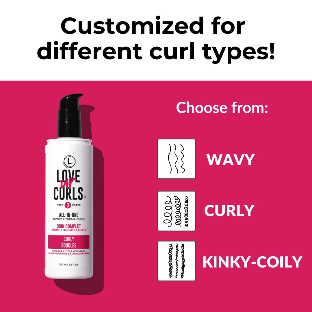 Love Ur Curls in use on curly hair delivering defined, frizz-controlled curls