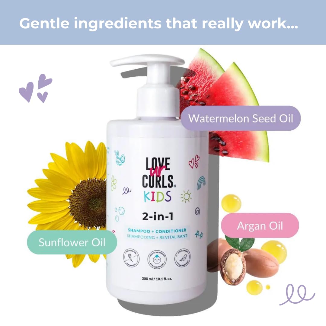 Love Ur Curls scent ingredients display of maple coconut vanilla showing comforting fragrance benefit