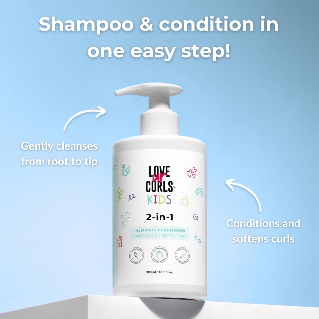 Love Ur Curls LUCK close-up label highlighting pediatrician approval