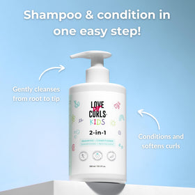 Love Ur Curls LUCK close-up label highlighting pediatrician approval