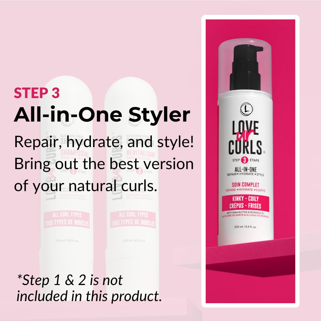 Love Ur Curls open jar revealing cream texture, conveys rich moisturizing feel