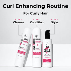 Love Ur Curls pump dispenser close-up for easy, mess-free use