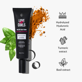 Love Ur Curls being applied on scalp demonstrating targeted delivery