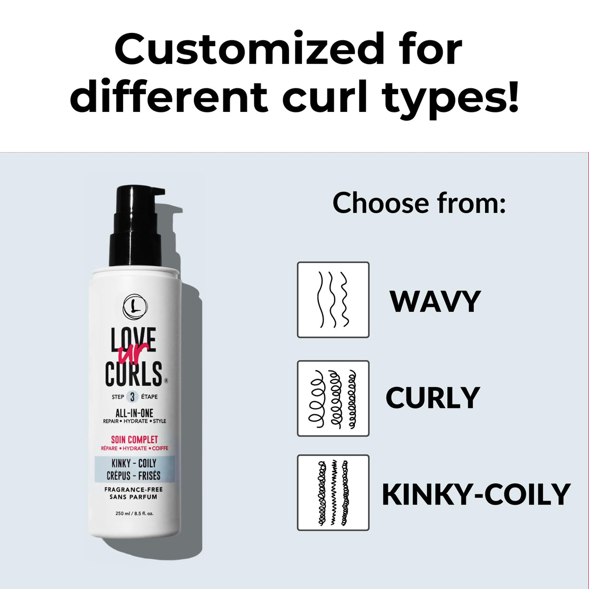 Love Ur Curls shea butter and moringa oil ingredients for nourishment