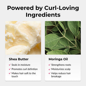 Love Ur Curls bottles in hand illustrating product size and portability