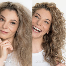 Love Ur Curls styler applied to wavy hair illustrating definition and no crunch