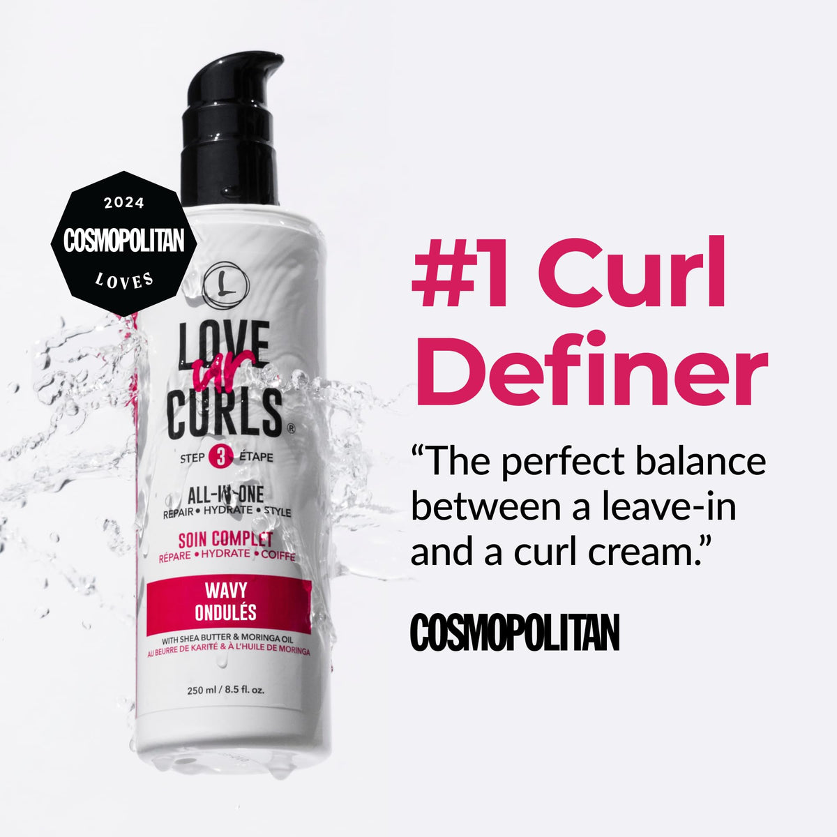 Love Ur Curls styler in hand being applied for easy distribution benefit