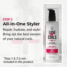 Love Ur Curls cream texture close-up demonstrating smooth spreadability