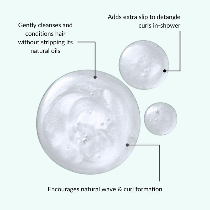 Love Ur Curls creamy texture being poured demonstrating detangling slip benefit