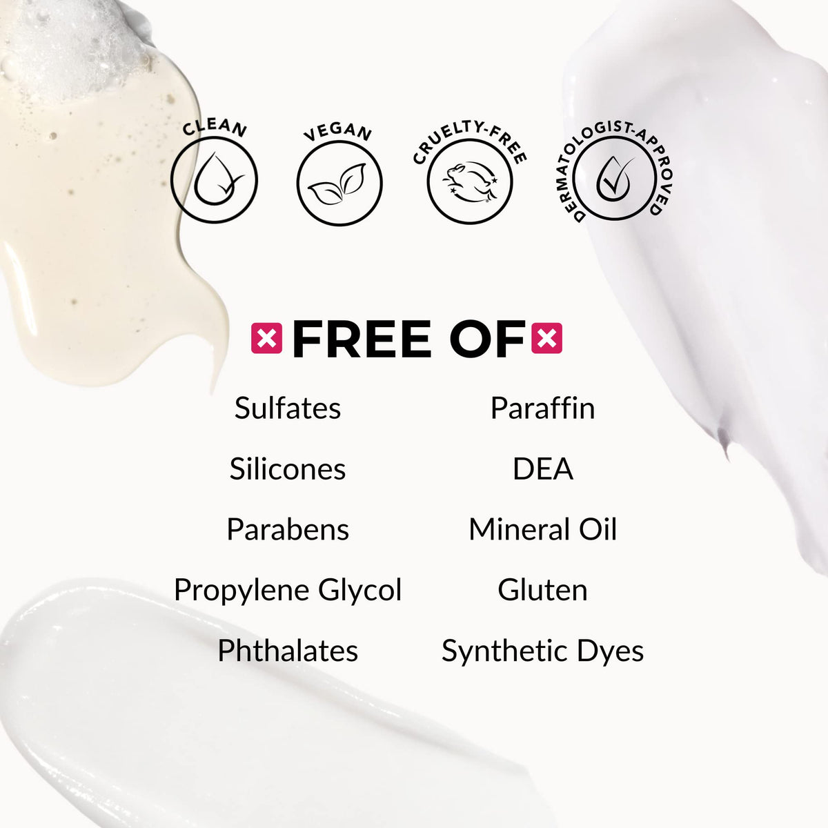 Love Ur Curls shampoo and cream texture close-up demonstrating moisturizing slip benefit