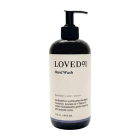 Loved01 front packaging 15 oz bottle showing label and lavender scent benefit