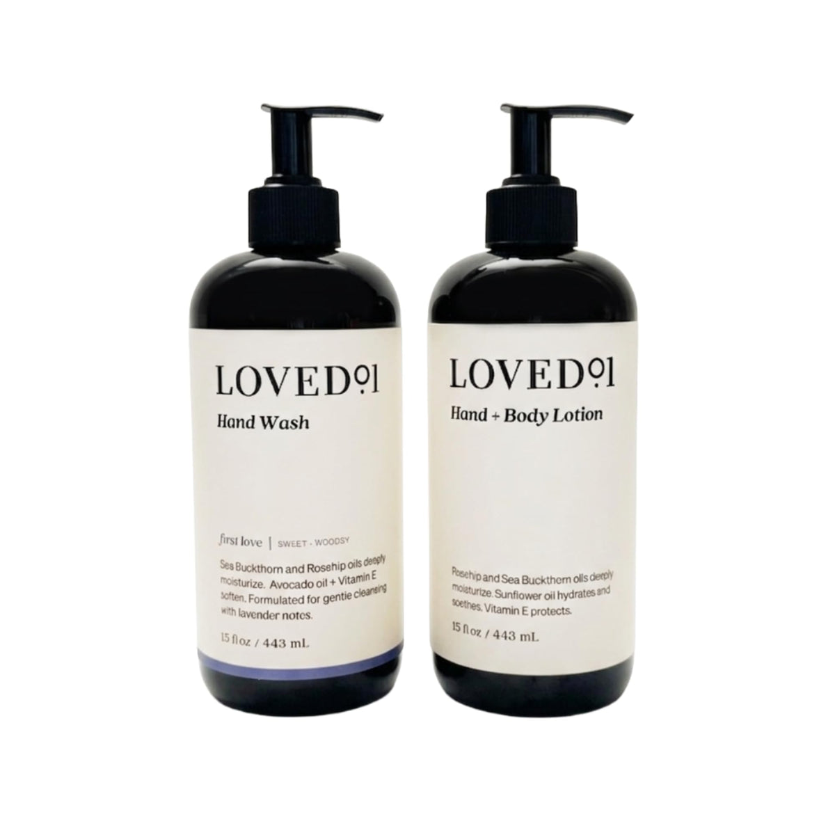 Loved01 front packaging duo showing bottles and labeling for easy identification and gifting