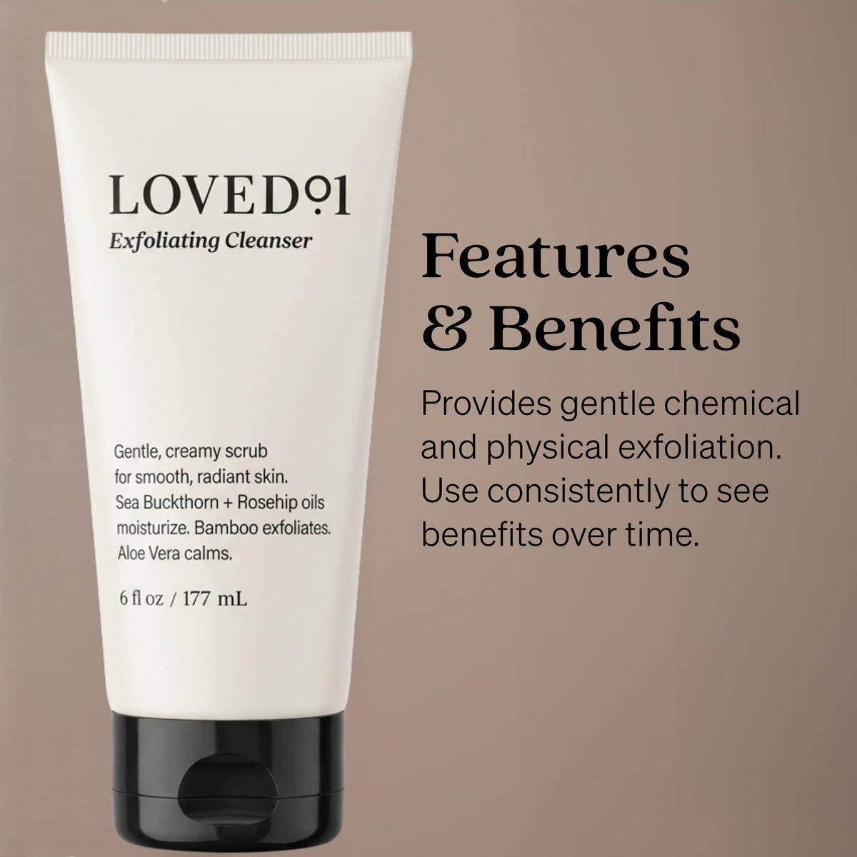 Loved01 in-hand application demonstrating gentle face cleansing