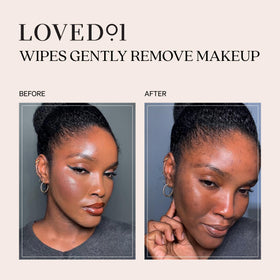 Loved01 wipe texture close-up highlighting soft fibers and gentle exfoliation benefit