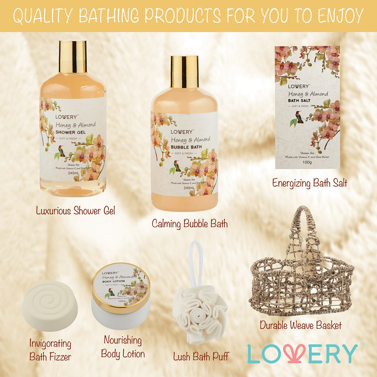 LOVERY body lotion texture swirled on surface demonstrating creamy hydration benefit