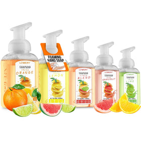 LOVERY front packaging showing five bottles and variety benefits