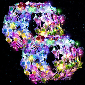 LovesTown front packaging showing 60 light up flower crowns, ideal for event kits