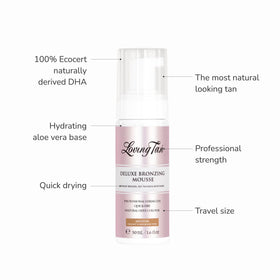 Loving Tan applied on arm demonstrating smooth, streak-free finish benefit