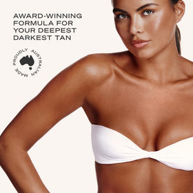 Loving Tan applied with deluxe mitt demonstrating streak-free blend benefit