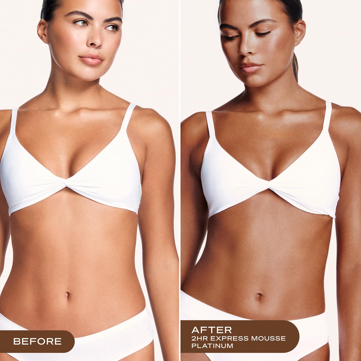Loving Tan applicator mitt applying mousse for even streak-free benefit