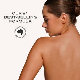 Loving Tan before and after arm showing natural, even bronze