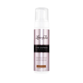 Loving Tan front can showing label and immediate colour guide benefit