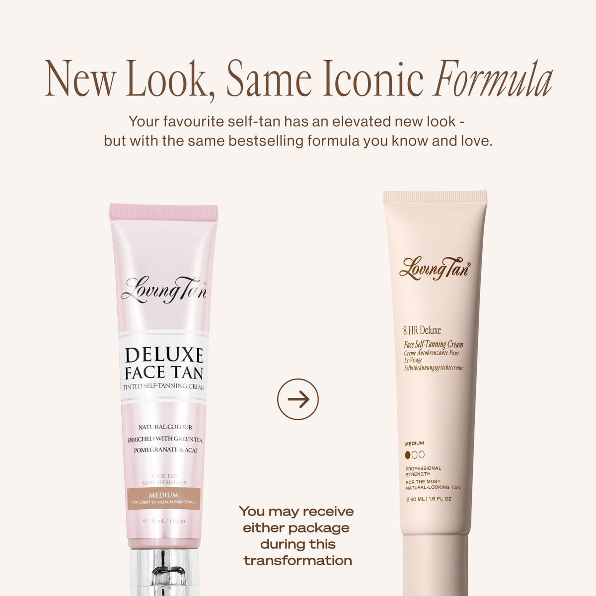 Loving Tan open cap and cream texture demonstrating lightweight absorbency benefit: quick application