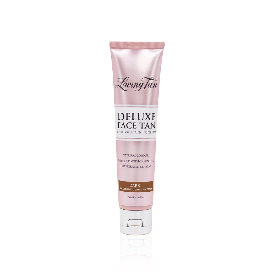 Loving Tan front packaging showing bottle and label, clear product identity and benefit