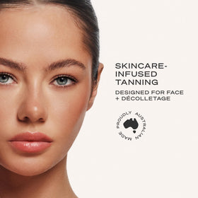 Close-up of Loving Tan ingredient label showing hydrating actives benefit