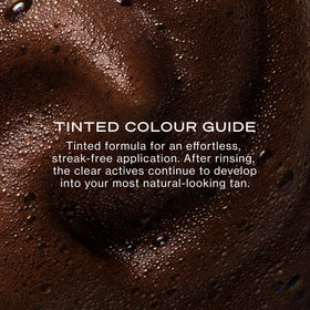 Loving Tan visible guide tint on arm helping precise tanning application
