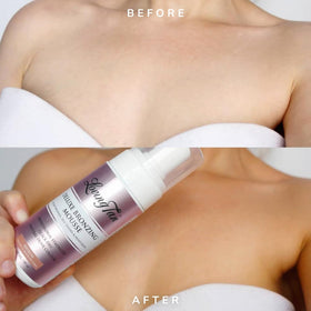 Loving Tan label and ingredient panel showing cruelty-free formulation benefit