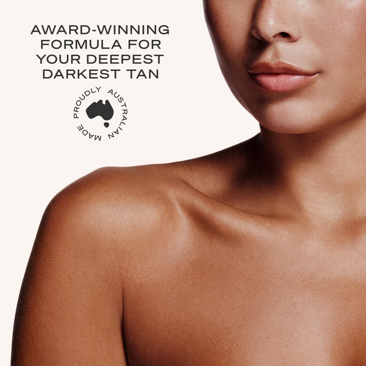 Loving Tan label close-up highlighting natural-derived ingredients benefit