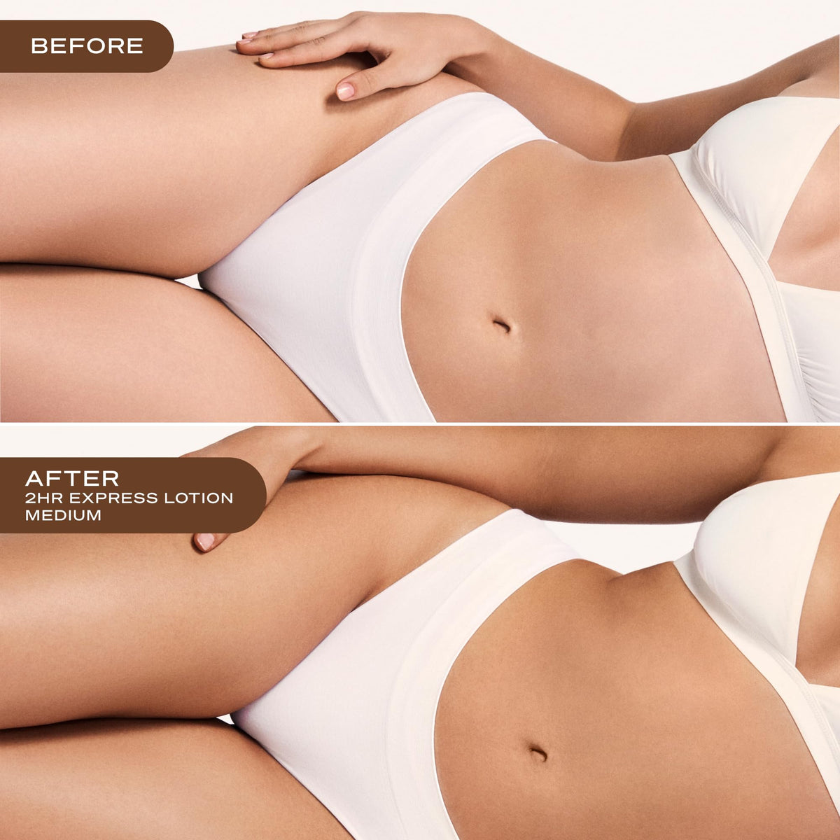 Loving Tan lotion texture closeup highlighting smooth, hydrating formula for even coverage