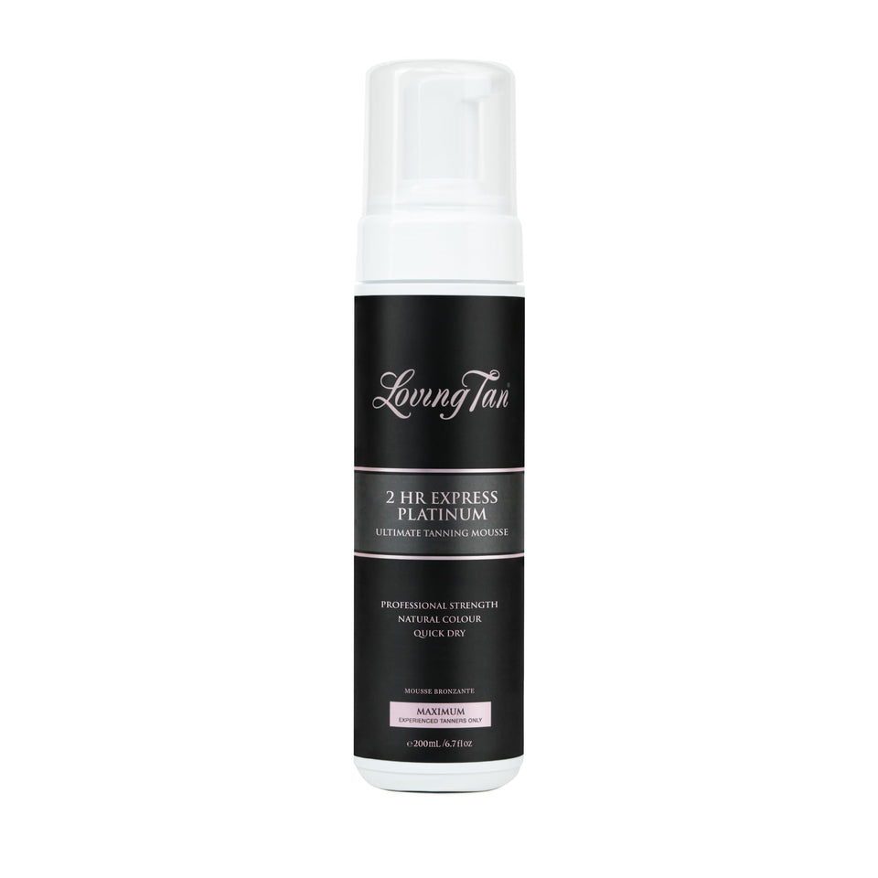 Loving Tan bottle front view showing packaging and ease of use benefit