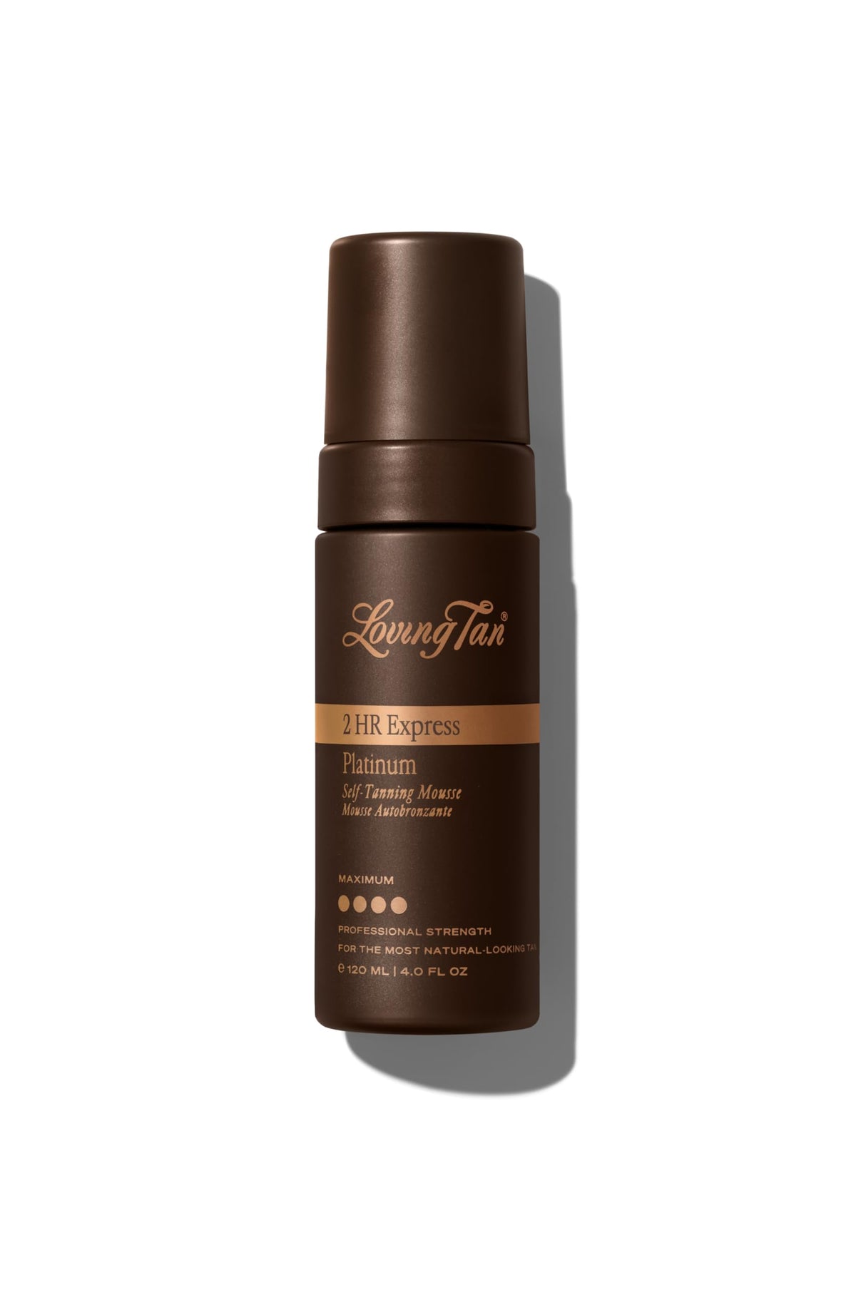 Loving Tan bottle front packaging showing product branding and new look