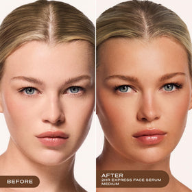 Loving Tan serum texture drop highlighting hydrating, lightweight consistency